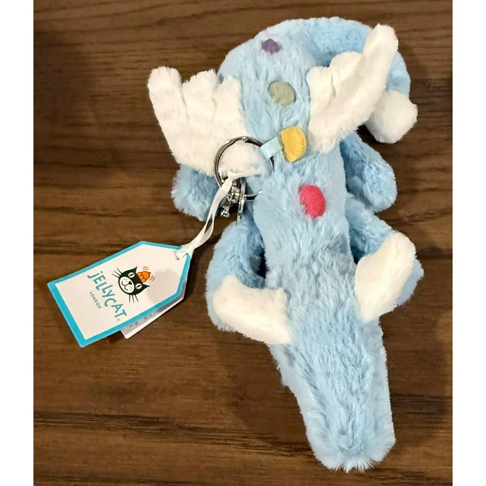NWT Authentic Jellycat Sky Dragon Bag Charm Keychain Collectible SAME DAY SHIP